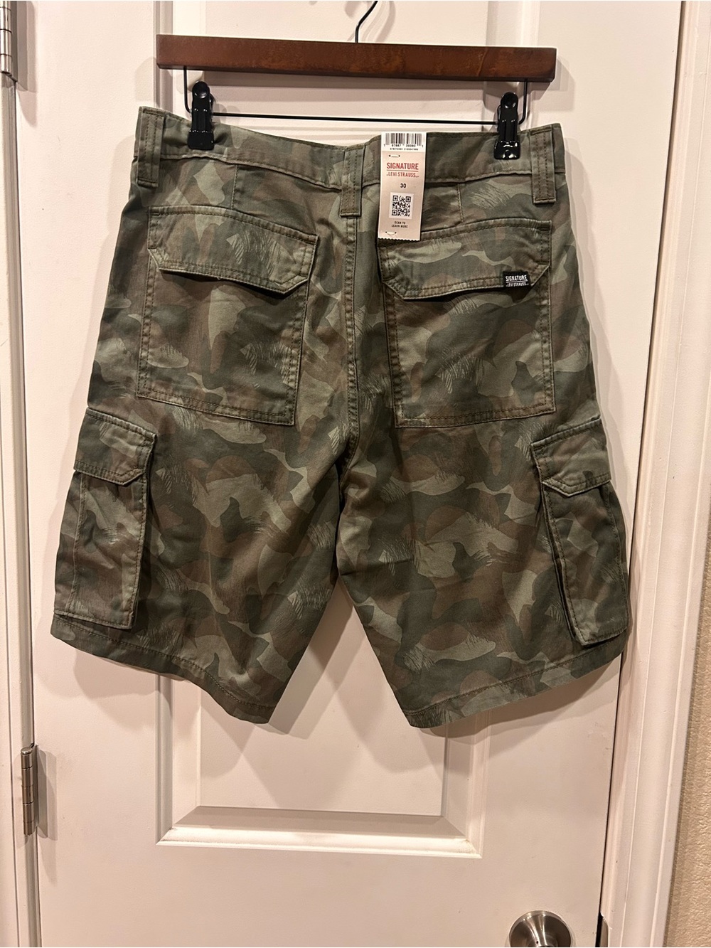 Levi Strauss Signature Men’s Camo Cargo Shorts - Olive Camo New